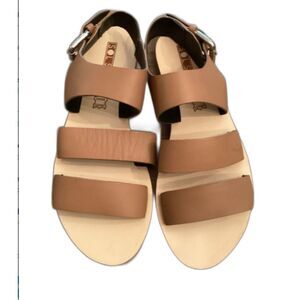 NWOT SOL SANA SZ 38 US 7.5 TAN HARVEY GLADIATOR SANDALS